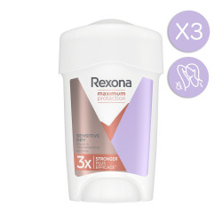 3 Déodorants REXONA Stick Anti-Transpirant Sensitive Dry 96H (Lot 3x45ml)