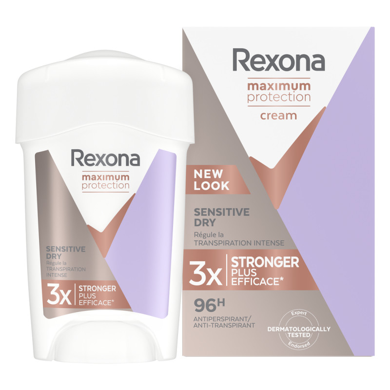 3 Déodorants REXONA Stick Anti-Transpirant Sensitive Dry 96H (Lot 3x45ml)