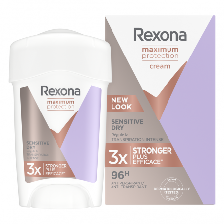3 Déodorants REXONA Stick Anti-Transpirant Sensitive Dry 96H (Lot 3x45ml)