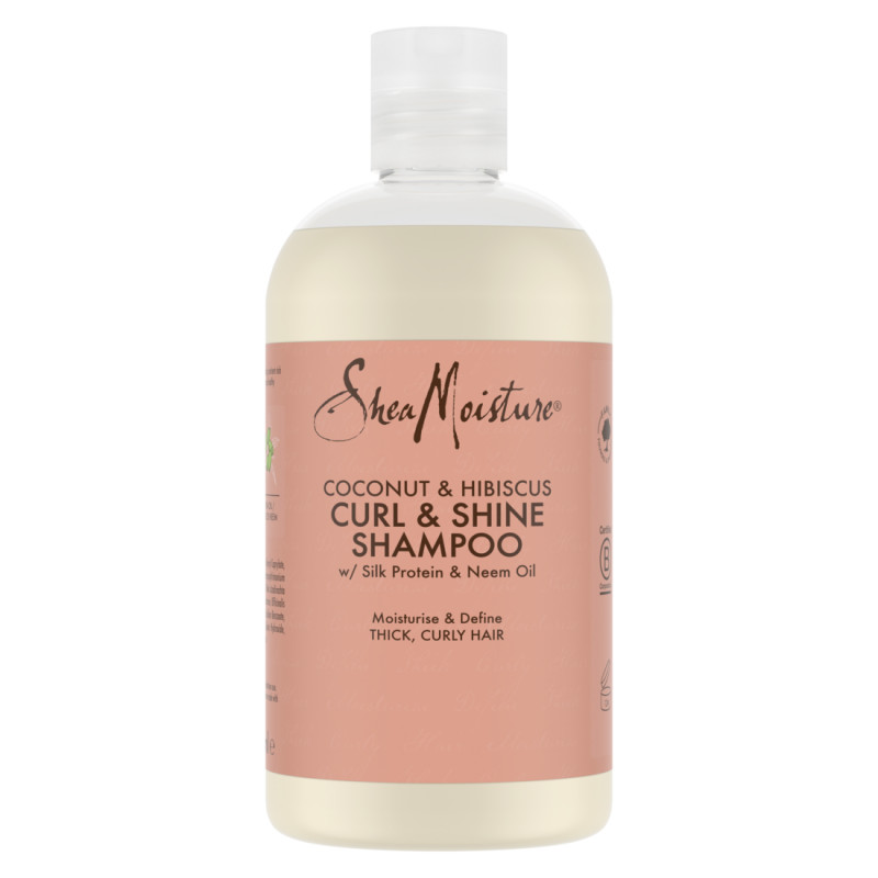 Shampoing Shea Moisture Boucles & Brillance à la noix de coco et à l'hibiscus (384ml)