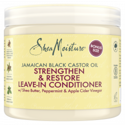 Après Shampooing Shea Moisture Fortifiant et restaurateur Huile de ricin noir...