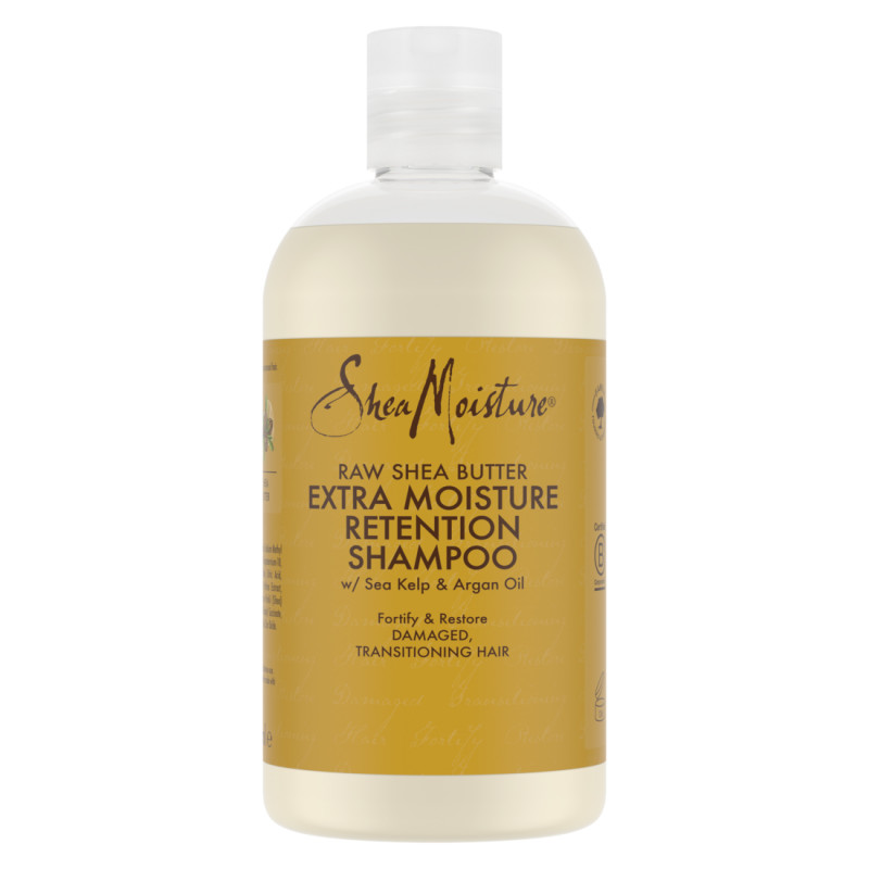 Shampooing Shea Moisture Hydratant et fortifiant au miel et yaourt aux huiles de Mafura et de baobab