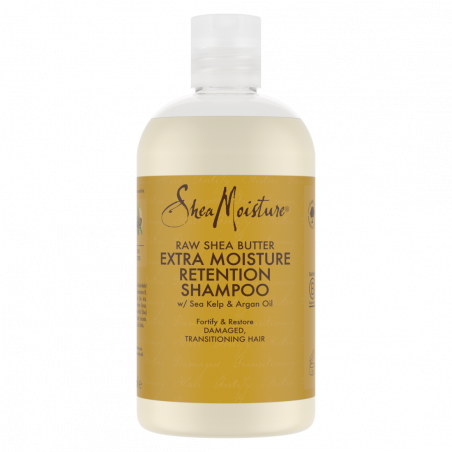 Shampooing Shea Moisture Hydratant et fortifiant au miel et yaourt aux huiles de Mafura et de baobab