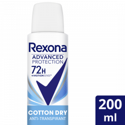 Rexona Déodorant Femme Ato Cotton Dry 72h Anti-Transpirant 200ml 2