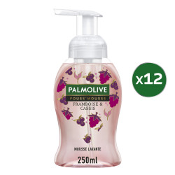 Pack de 12 - Savon liquide Mains Palmolive Pouss' Mouss Framboise pompe - 250ml