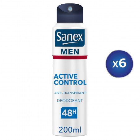 Pack de 6 - Déodorant Anti-transpirant Homme Sanex Men Dermo 48h spray - 200ml