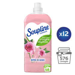 Pack de 12 - SOUPLINE Adoucissant Linge Concentré Douceur D'origine Végétale Aux Notes...