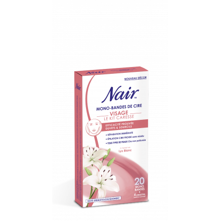 Pack de 3 - Nair - Bandes de cire froide Visage Kit caresse