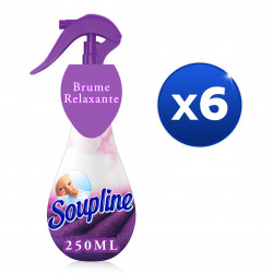 SOUPLINE Spray Brume Relaxante Parfum Lavande Lot de 6 x 250ml
