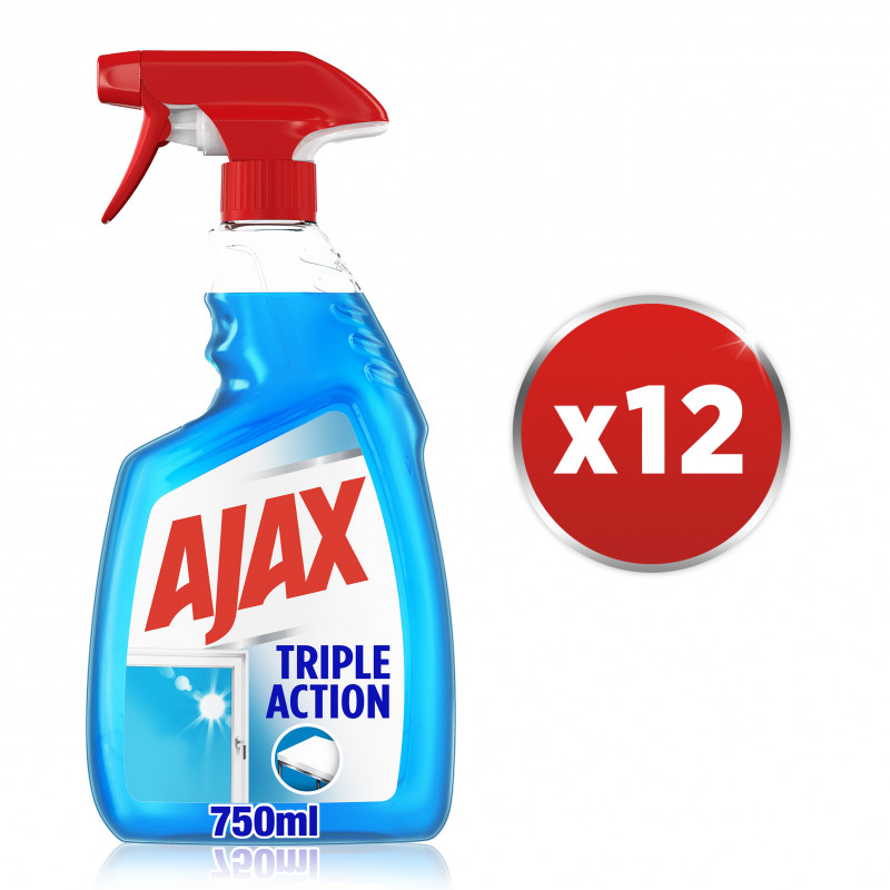 AJAX Spray nettoyant triple action vitres et surfaces laminées