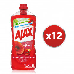 Pack de 12 - AJAX Nettoyant Ménager Sols et Multi Surfaces Fête des Fleurs...