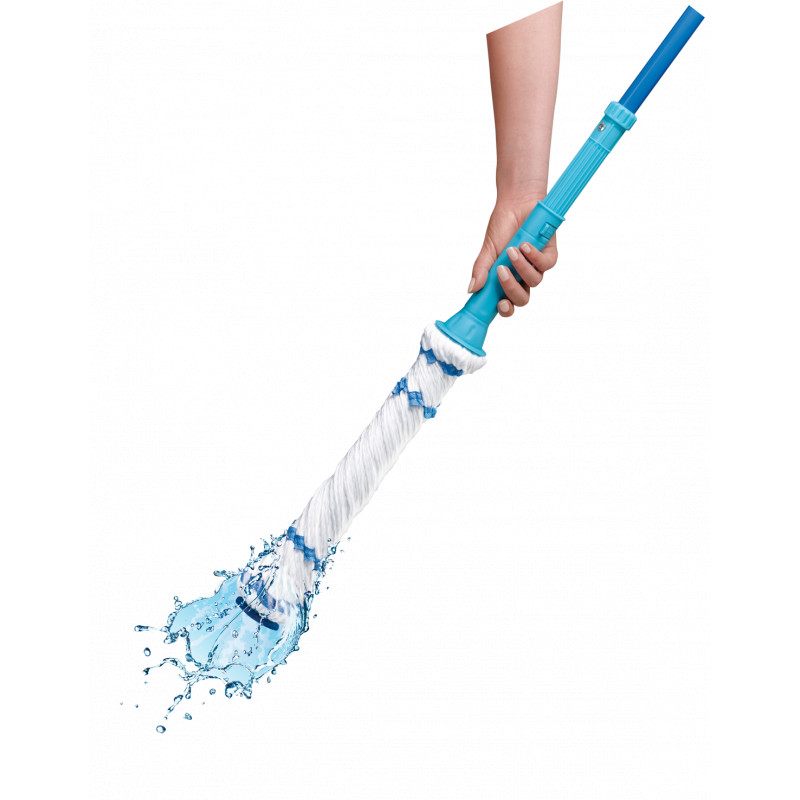 Spontex - 1 Balai à Franges à Essorage Intégré Twist Mop