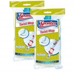 Spontex - 1 Lot de 2 Recharges Microfibre Twist Mop