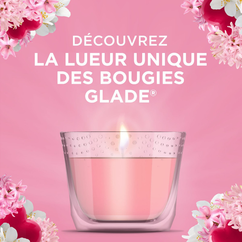Glade® Bougie Design I Love You Longue Durée 45h