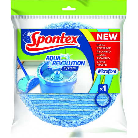 Spontex - 1 Recharge Microfibre pour balai Aqua Revolution System