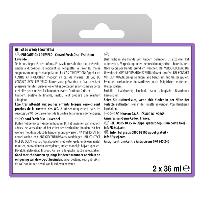 CANARD FRESH DISC RECHARGES FRAICHEUR LAVANDE