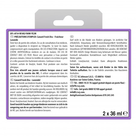 CANARD FRESH DISC RECHARGES FRAICHEUR LAVANDE CANARD FRESH DISC RECHARGES FRAICHEUR LAVANDE