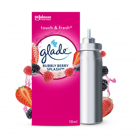 GLADE TOUCH & FRESH RECHARGE BUBBLY BERRY SPLASH - Infusé aux huiles essentielles