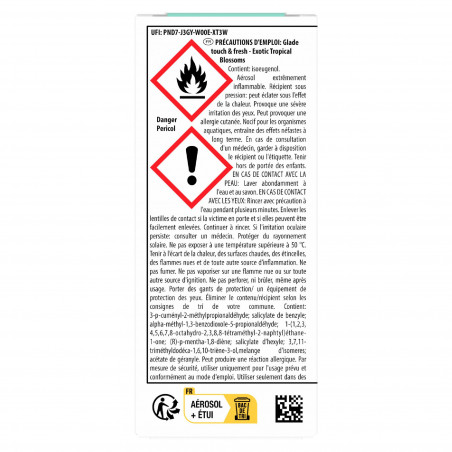 GLADE TOUCH & FRESH RECHARGE EXOTIC TROPICAL BLOSSOM - Infusé aux huiles essentielles