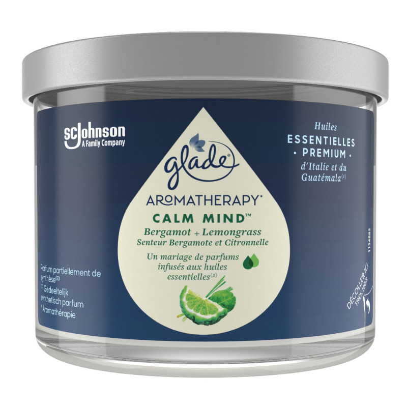 Glade® Aromatherapy - Bougie - CALM MINDTM Bergamote & Citronnelle X 2