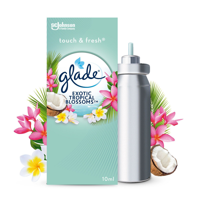 Lot de 12 - Glade Touch & Fresh Recharge Exotic Tropical Blossom