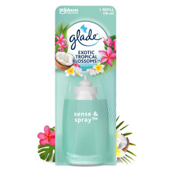 GLADE SENSE & SPRAY RECHARGE EXOTIC TROPICAL BLOSSOM - Infusé aux huiles essentielles
