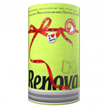Pack de 10 - Renova - rouleau essuie-tout Red Label vert Pack de 10 - Renova - rouleau essuie-tout Red Label vert