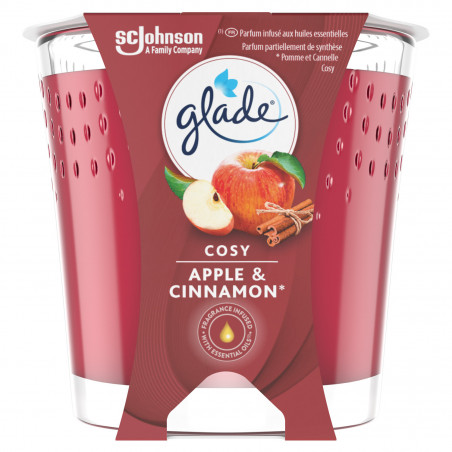 Pack de 6 - Glade® - Bougie Design Cosy Apple & Cinnamon