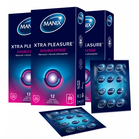 Lot de 3 - Manix Xtra Pleasure 12