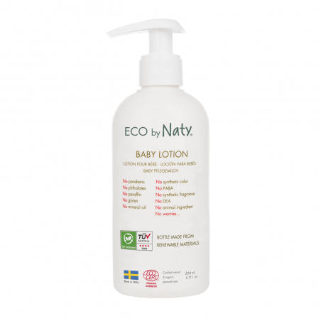 Pack de 3 -ECO by Naty - Lotion Bébé EcoCert 200 ml