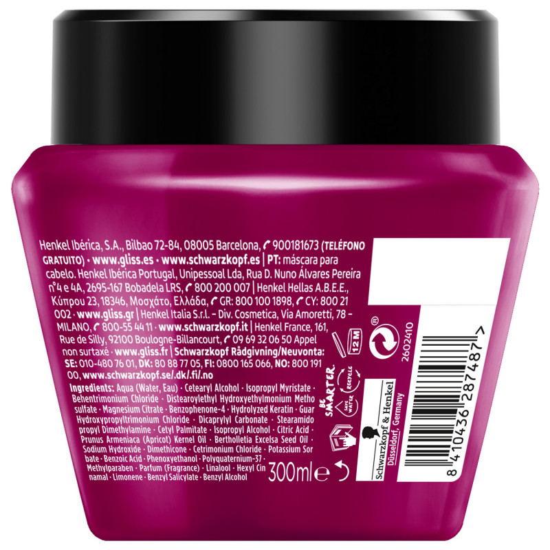 Pack de 4 - Gliss - Masque 2-En-1 Color Perfector - 300 Ml