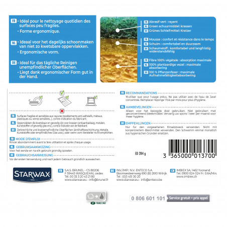 Pack de 16 - Starwax - Eponges grattantes X2