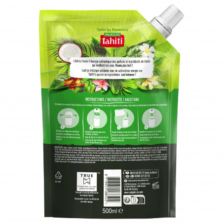 Gel Douche Tahiti Doypack Bois Vivifiant 500ml