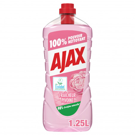 Nettoyant Ménager Sol & Multi Surfaces Ajax Pivoine ecolabel - 1