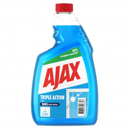 Recharge Nettoyant Vitres Ajax Triple Action Ecolabel - 750ml