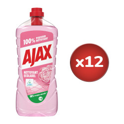 Pack de 12 - Nettoyant Ménager Sol & Multi Surfaces Ajax Pivoine ecolabel - 1