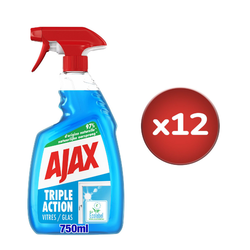 Ajax Triple Action spray nettoyant pour vitres - 750ML