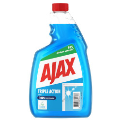 Pack de 12 - Recharge Nettoyant Vitres Ajax Triple Action Ecolabel - 750ml 2