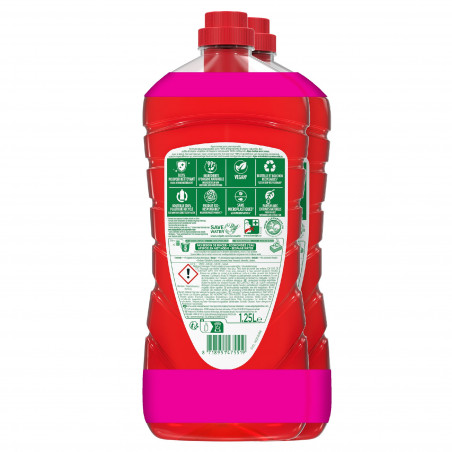 Pack de 2 - Lot de 2 Nettoyants Ménager Sol & Multi Surfaces Ajax Fête des fleurs Champs de Coquelicots