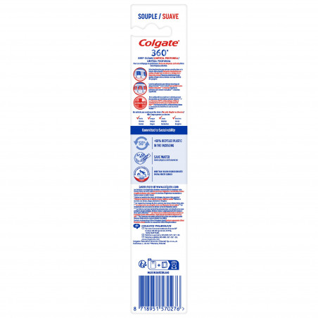 Pack de 12 - Brosse à dents Colgate Deep clean Souple