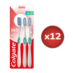 Pack de 12 - Brosses à dents Colgate Max White Medium