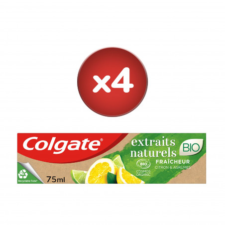 Pack de 2 - Dentifrice Colgate Extraits Naturels Bio Citron & Agrumes Pack de 2 - Dentifrice Colgate Extraits Naturels Bio Citron & Agrumes