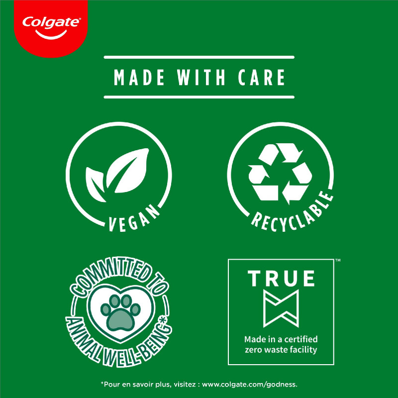 Pack de 2 - Lot de 2 Dentifrices Colgate Extraits Naturels Bio Charbon & Eucalyptus