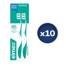 Pack de 10 - Brosses à dents elmex® Sensitive Dents sensibles lot de 2