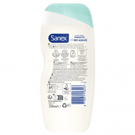 Pack de 6 - Crème de douche Sanex Bio Agave nourrissant 250ml