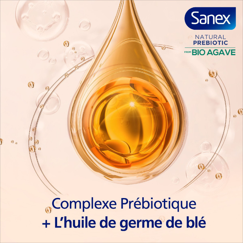 Pack de 6 - Crème de douche Sanex Bio Agave nourrissant 250ml