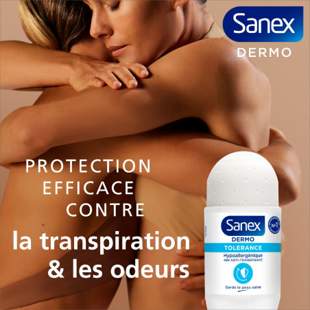 Pack de 6 - Déodorant Sanex tolerance Bille - 50ml Pack de 6 - Déodorant Sanex tolerance Bille - 50ml