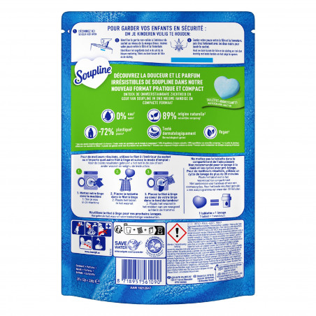 Pack de 12 - Soupline Tablettes Adoucissantes Cœurs Éclat de Fraîcheur - 28 pièces Pack de 12 - Soupline Tablettes Adoucissantes Cœurs Éclat de Fraîcheur - 28 pièces