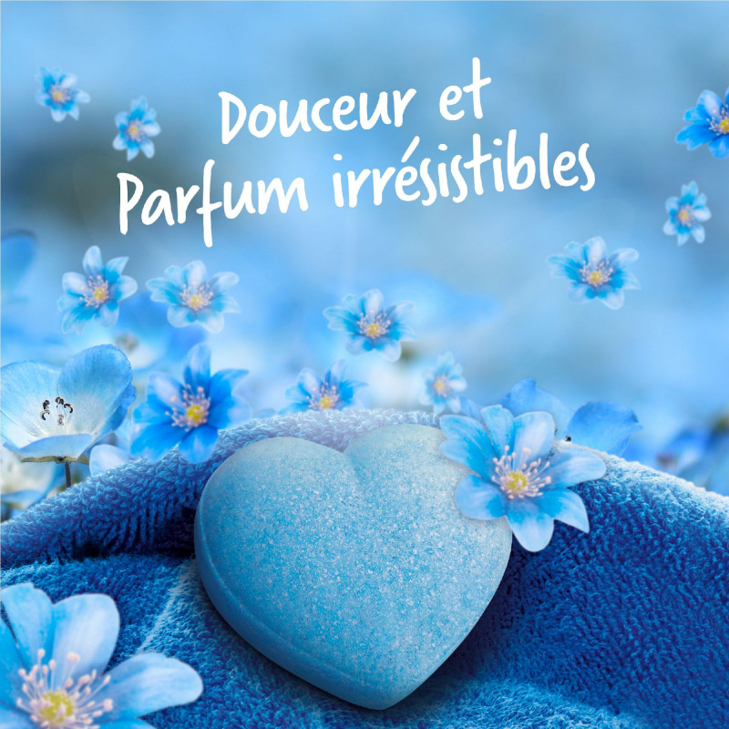 Pack de 12 - Soupline Tablettes Adoucissantes Cœurs Éclat de Fraîcheur - 28 pièces