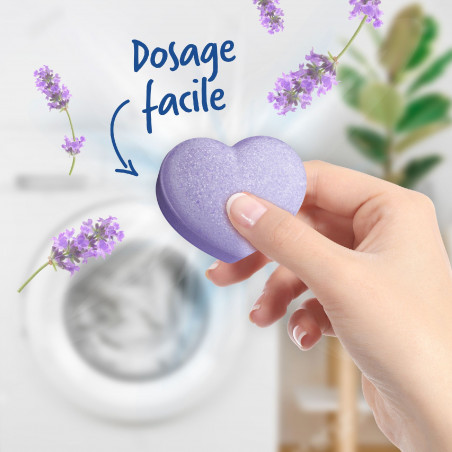 Pack de 12 - Soupline Tablettes Adoucissantes Cœurs Champs de Lavande - 28 pièces